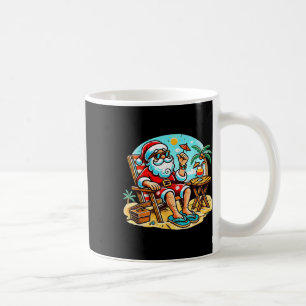 Xmas In July Santa Summer Christmas In June Beach Coffee Mug
