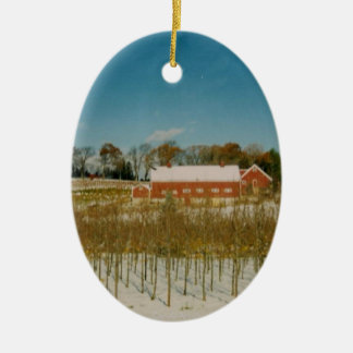 Xmas in New England Ceramic Tree Decoration