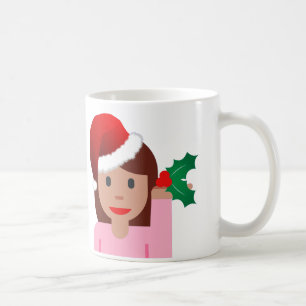 xmas information girl emoji coffee mug