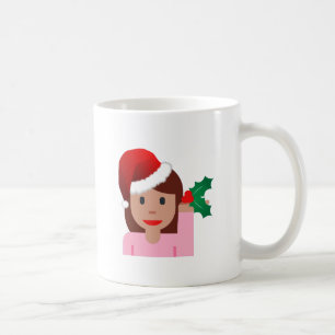 xmas information girl emoji coffee mug