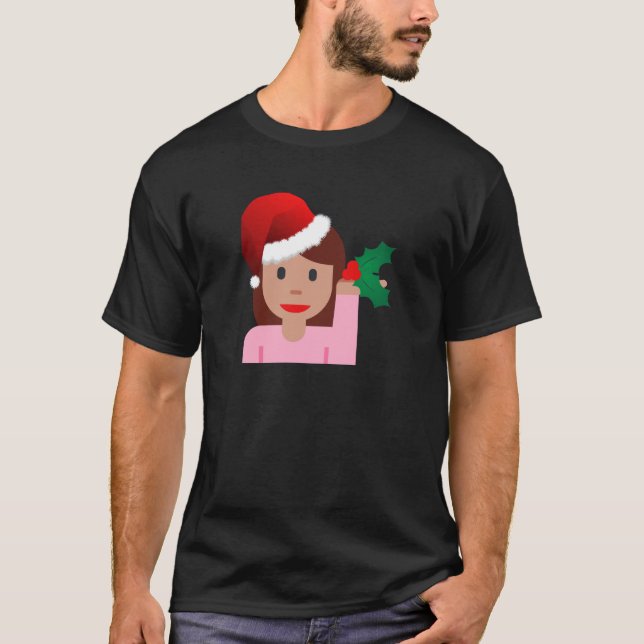 xmas information girl emoji T-Shirt (Front)