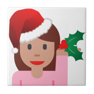 xmas information girl emoji tile