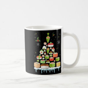 Xmas Japanese Sushi Christmas Tree Holiday Pajama  Coffee Mug