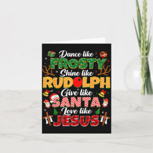Xmas Jesus Christian Dance Like Frosty Xmas Men Wo Card