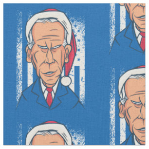 xmas joe biden santa claus fabric