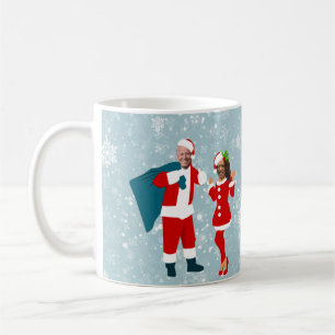 xmas joe biden santa kamala harris icy snowflakes coffee mug