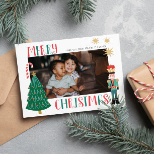 Xmas Joy Christmas Family Photo  Holiday Card