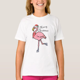 Xmas Kids, Christmas Holiday Cute Flamingo Toddler T-Shirt