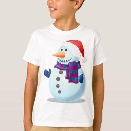 Xmas Kids Sweatshirt-Snowman Design T-Shirt