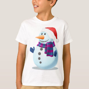 Xmas Kids Sweatshirt-Snowman Design T-Shirt