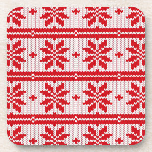 Xmas knitting seamless pattern 1 + your ideas coaster