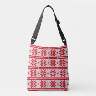 Xmas knitting seamless pattern 1 + your ideas crossbody bag