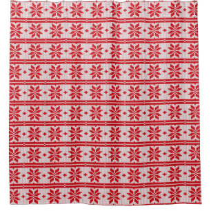 Xmas knitting seamless pattern 1 + your ideas shower curtain
