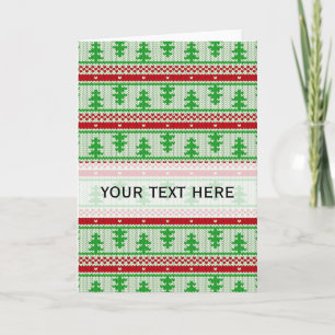 Xmas knitting seamless pattern 2 + your ideas holiday card