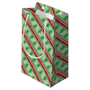Xmas knitting seamless pattern 2 + your ideas small gift bag