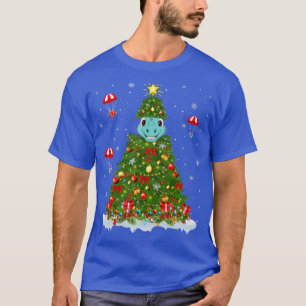 Xmas Light Matching Family Funny Brontosaurus Chri T-Shirt