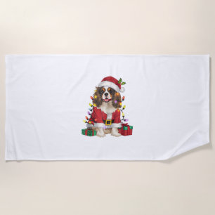 Xmas Lighting Cavalier King Charles Spaniel Dog Ch Beach Towel