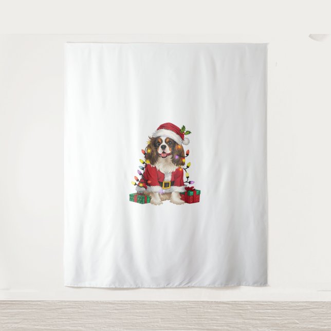 Xmas Lighting Cavalier King Charles Spaniel Dog Ch Tapestry (Front)