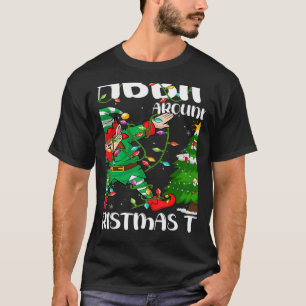 Xmas Lighting Elf Dabbing Around The Christmas Tre T-Shirt