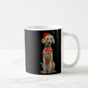 Xmas Lighting Holiday Santa Weimaraner Dog Christm Coffee Mug