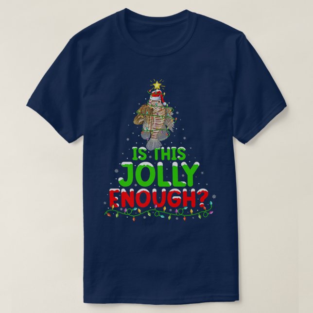 Xmas Lighting Is This Jolly Enough Lionfish Christ T-Shirt (Design Front)