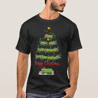 Xmas Lighting Matching Santa Garbage Truck Christm T-Shirt