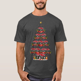 Xmas Lighting Matching Santa Monster Truck Christm T-Shirt