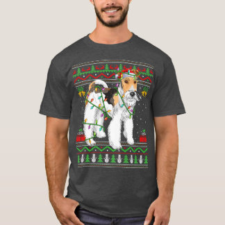 Xmas Lighting Matching Ugly Wire Fo Terrier Dog Ch T-Shirt