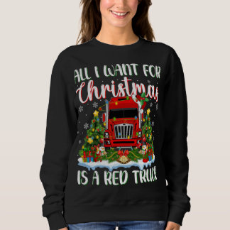Xmas Lighting Santa All I Want For Christmas Is A  Sweatshirt