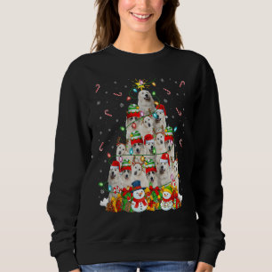 Xmas Lighting Santa Great Pyrenees Dog Christmas T Sweatshirt