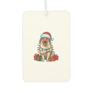 Xmas Lighting Santa Hat Anatolian Shepherd Dog Chr Car Air Freshener