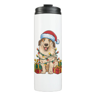 Xmas Lighting Santa Hat Anatolian Shepherd Dog Chr Thermal Tumbler