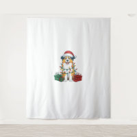 Xmas Lighting Santa Hat Australian Shepherd Dog Ch