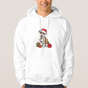 Xmas Lighting Santa Hat Bolognese Dog Christmas Hoodie