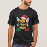 Xmas Lighting Santa Hat Bumble Bee Christmas T-Shirt<br><div class="desc">Xmas Lighting Santa Hat Bumble Bee Christmas</div>