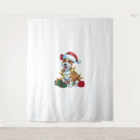 Xmas Lighting Santa Hat Cardigan Welsh Corgi Dog C