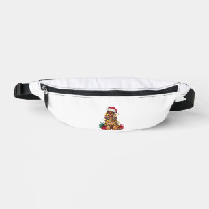 Xmas Lighting Santa Hat Cocker Spaniel Dog Christm Bum Bags