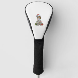 Xmas Lighting Santa Hat English Pointer Dog Christ Golf Head Cover