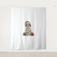 Xmas Lighting Santa Hat English Pointer Dog Christ