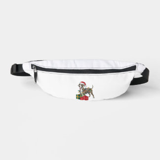 Xmas Lighting Santa Hat Great Dane Dog Christmas _ Bum Bags