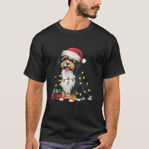 Xmas Lighting Santa Hat Havanese Dog Christmas T-Shirt