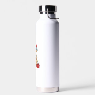Xmas Lighting Santa Hat Labrador Retriever Dog Chr Water Bottle