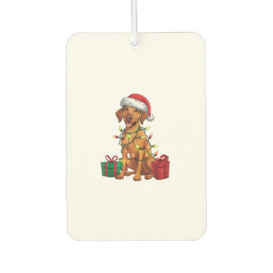 Xmas Lighting Santa Hat Rhodesian Ridgeback Dog Ch Car Air Freshener
