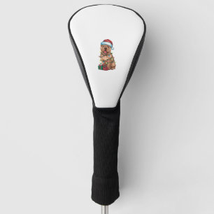 Xmas Lighting Santa Hat Shar Pei Dog Christmas Golf Head Cover