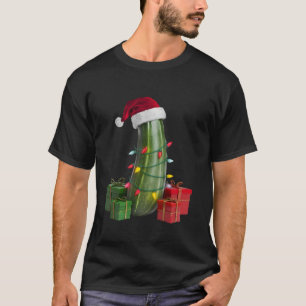 Xmas Lighting Santa Hat Zucchini Christmas T Shirt