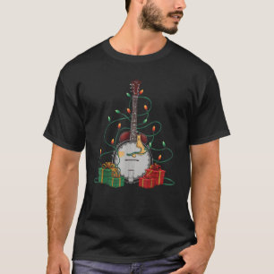 Xmas Lighting Santa Musical Banjo Christmas  T-Shirt