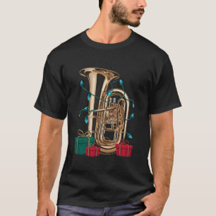 Xmas Lighting Santa Musical Tuba Christmas T-Shirt
