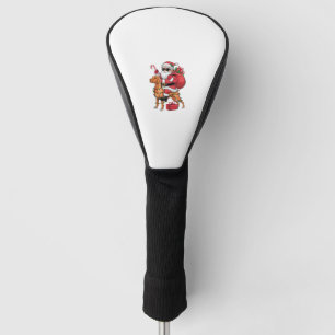 Xmas Lighting Santa Riding Vizsla Dog Christmas Golf Head Cover