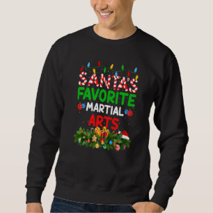 Xmas Lighting Santa S Favourite Martial Arts Chris Sweatshirt