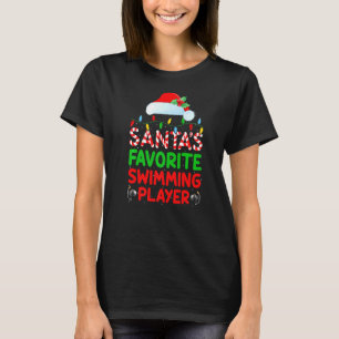 Xmas Lighting Santa S Favourite Swimming Player Ch T-Shirt